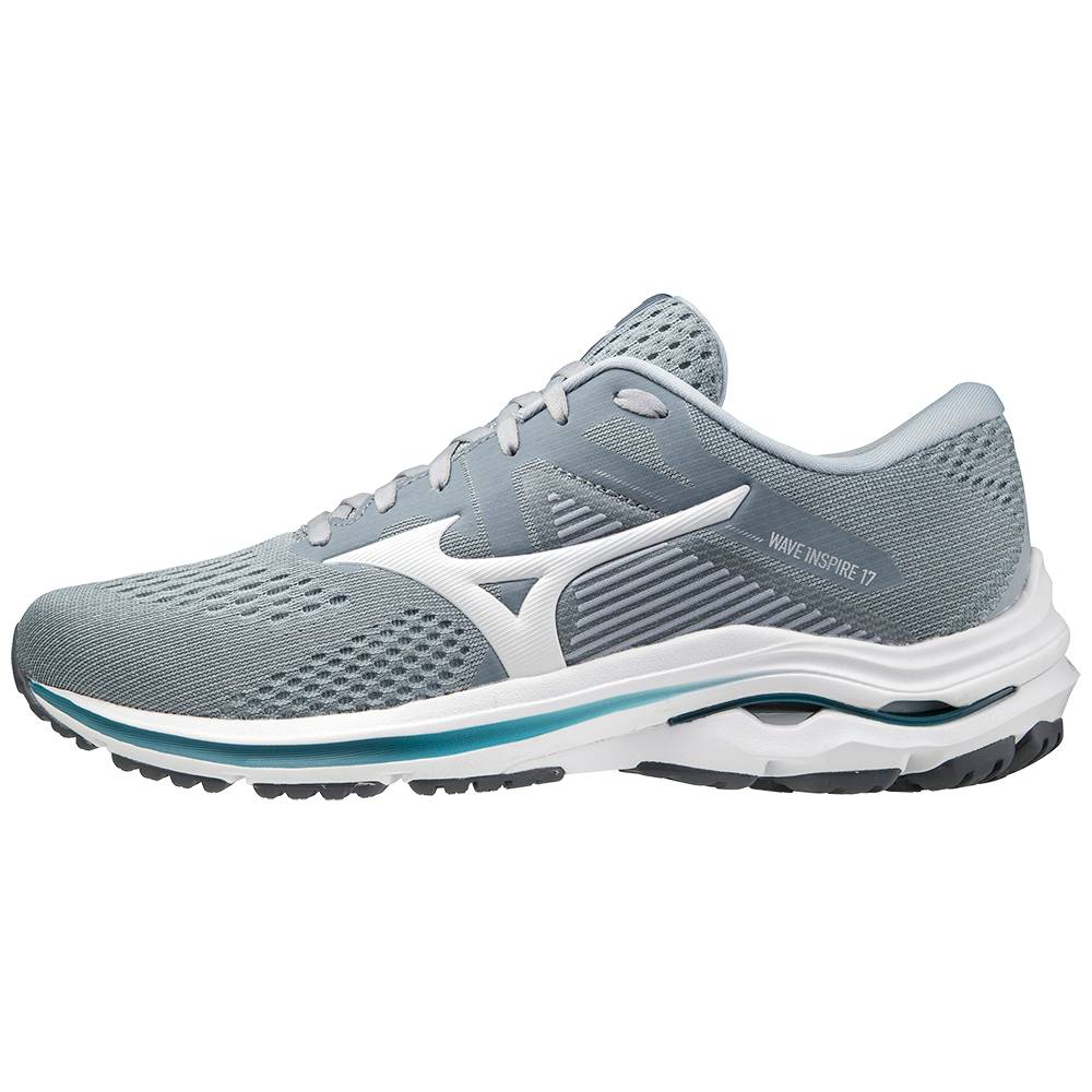 Mens Mizuno Wave Inspire 17 Running Shoes Grey/White Philippines (AOXFJU659)